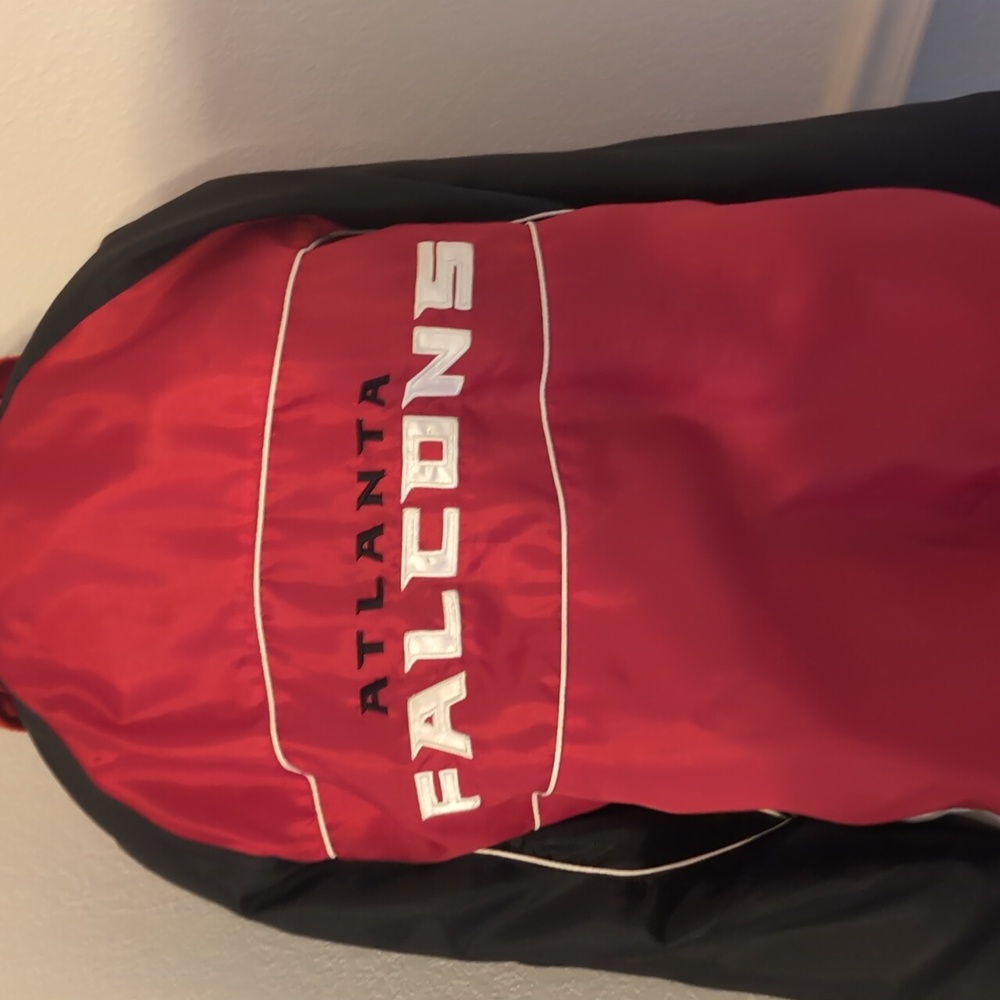 Red and Black Jacket with Atlanta Falcons Logo - Picture 5 of 7